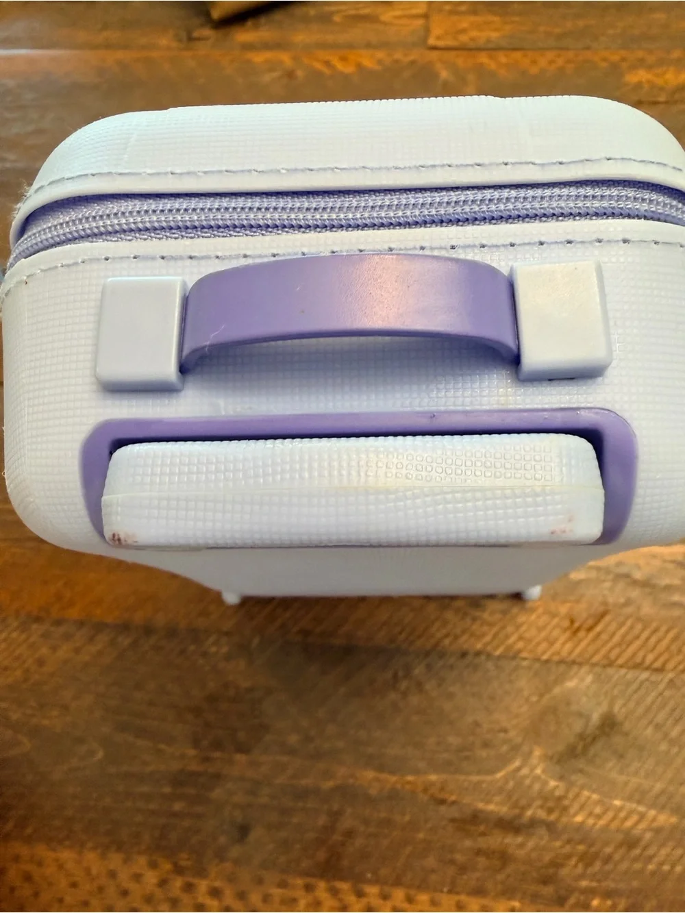 American Girl Rolling Suitcase Purple Luggage Travel Zippered 2012 Doll Toy GUC